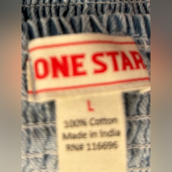 NWOT LONE STAR Denim Jean Lightly Distressed Bustier Light Wash Crop Large - Picture 11 of 11